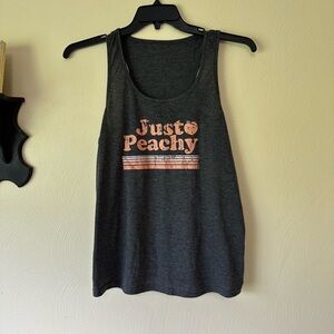 SHEIN Dark Gray 'Just Peachy' Tank Top